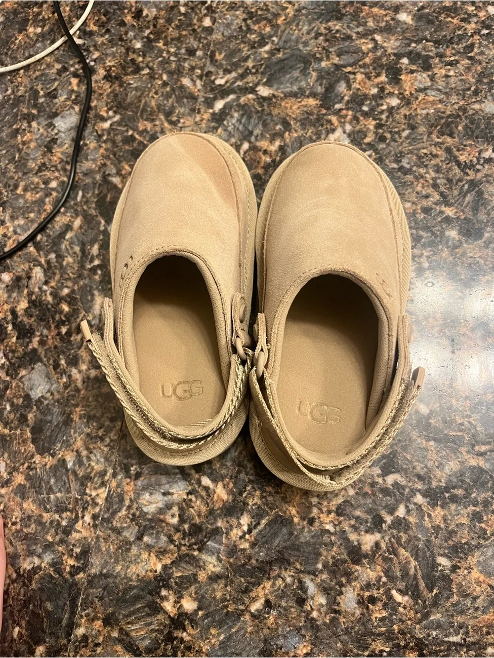 UGG Kids Tan Slip-On Clog Shoes